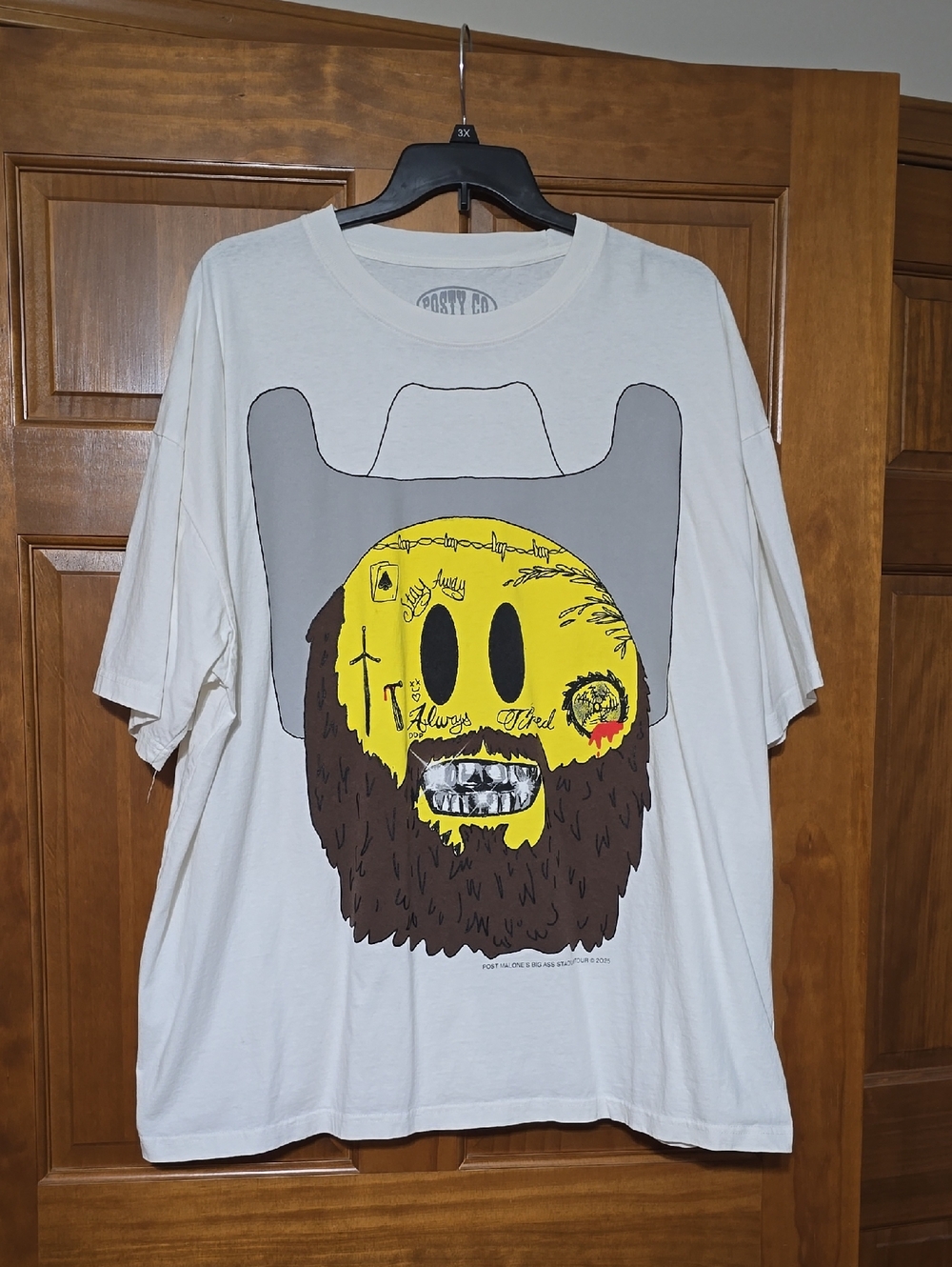 NWOT- Post Malone White Short-Sleeve Graphic Tee
